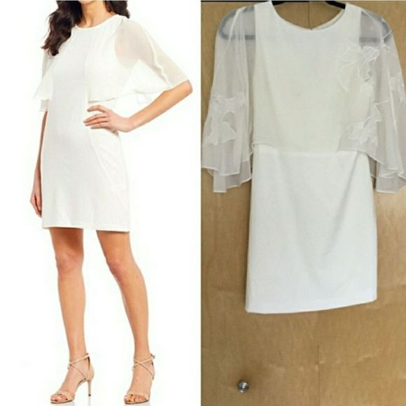 Halston Heritage Dresses & Skirts - Cape Sleeve Cocktail Dress Halston Heritage
